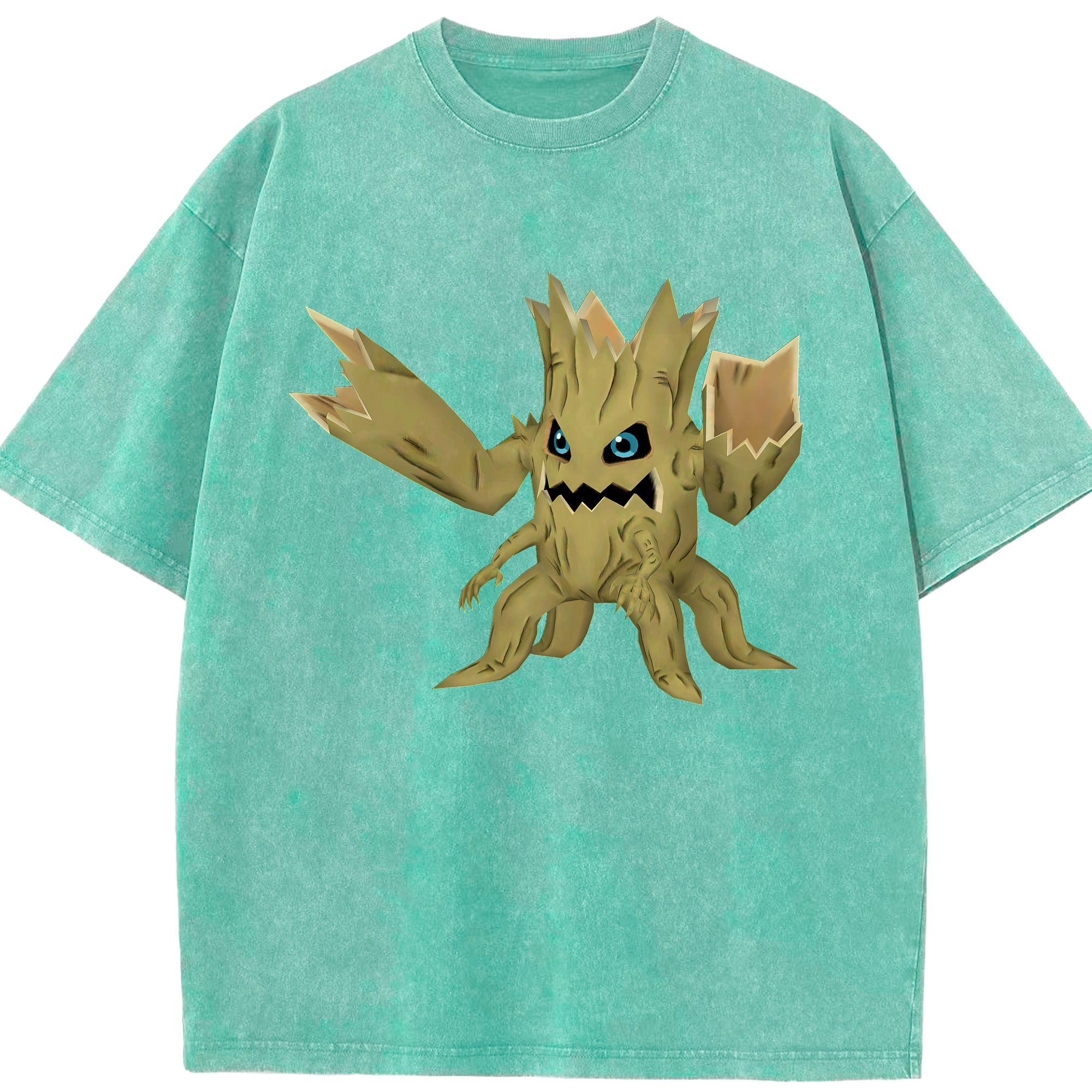 （画像用） Digimon デジタルモンスター/デジモン 綿100% ヴィンテージ風 半袖Tシャツ（フロントプリント）